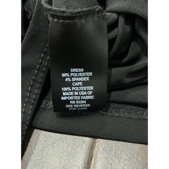 Roz & Ali Black Dress With Rhinestone Pearl Embellished Overlay Sz XL - Picture 6 of 9